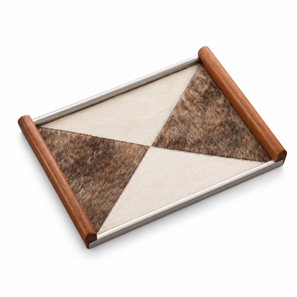 Soren Horsehide Patchwork Serving Tray