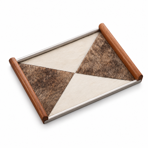 Soren Horsehide Patchwork Serving Tray