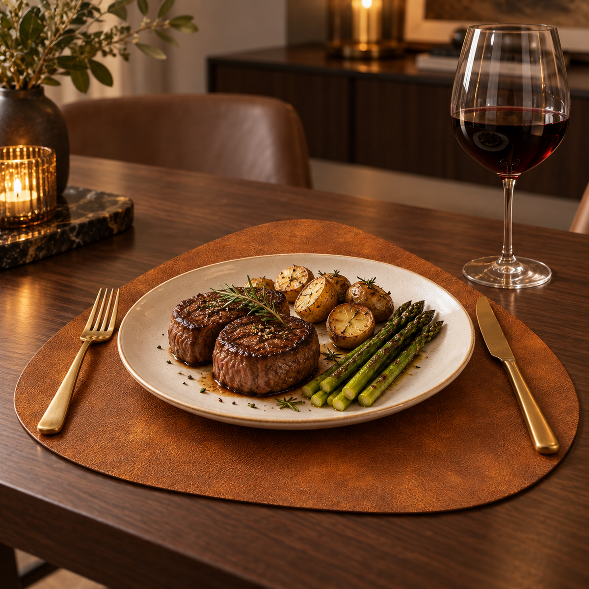 Terra Organic Faux Leather Placemats