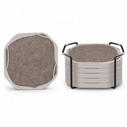 Orson Octagonal Felt Coasters – Set of 6