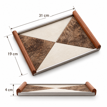 Soren Horsehide Patchwork Serving Tray